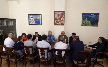 The group of consolidation “Exit CSTO” met with Andranik Kocharyan, Chairman of the National Security, Defense and Internal Affairs Standing Committee of the National Assembly